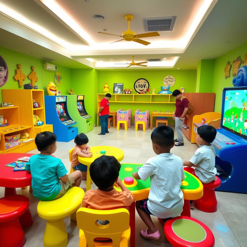 Children's area in a family-friendly game house Indonesia Children's area in a family-friendly game house Indonesia